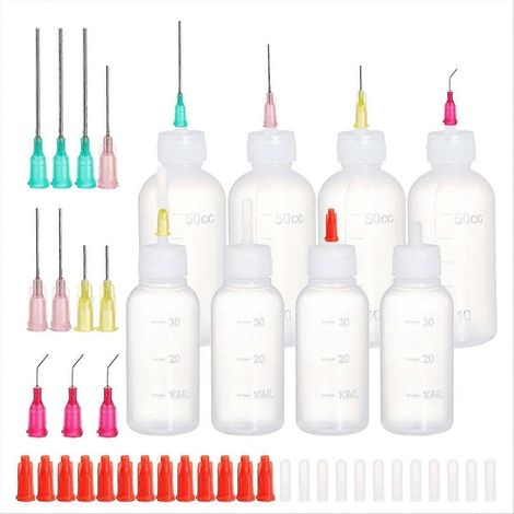 Pinceau applicateur de précision pour colle, flacon seringue 30ml et 50ml, embout fin, dosage exact, idéal bricolage et loisirs créatifs (1/5)