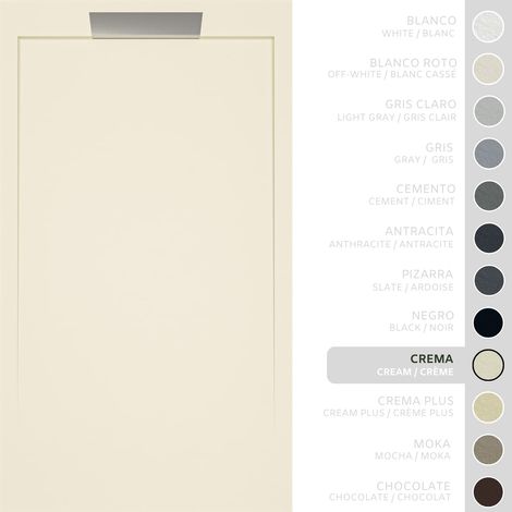 SOULBATH Receveur de Douche - Résine - Gel Coat - Texture Lisse/Pierre - CRÈME- Antidérapant- 140x90 Extra plat 3cm- Conception Élégante (1/5)