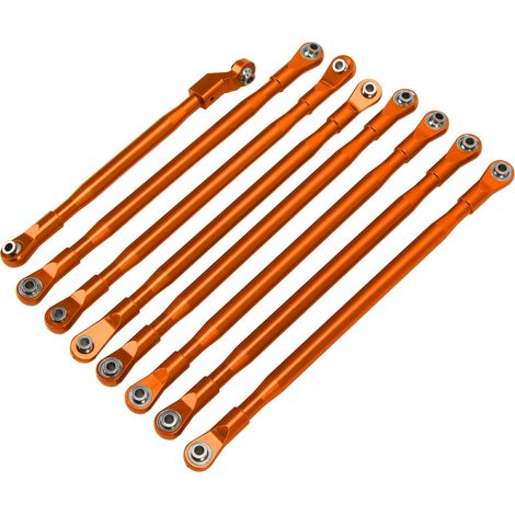 Spurstangensatz mit Aluminium-Stabilisator für Axial SCX6 JLU 1/6 RC-Car (orange) (1/5)