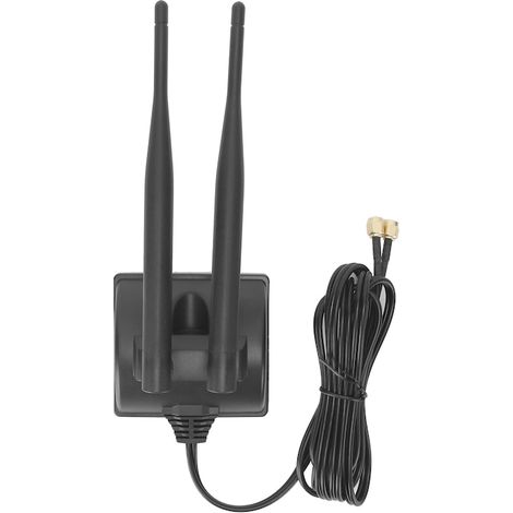 Antenne WiFi double bande 2,4 GHz et 5 GHz, gain 6 dBi, avec câble d'extension 2 m, 21,5 cm, pour routeur (1/5)