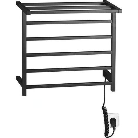 Sapho - Séchoir électrique de serviettes Elzor 50x47 cm, 60 W, noir mat EB510 (1/5)