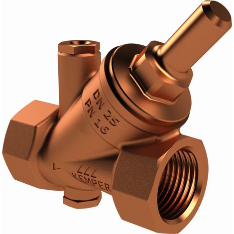 Kemper anti-retour match0 1950202000 DN 20, Rp 3/4, PN 16, bronze, avec bouchon de vidange