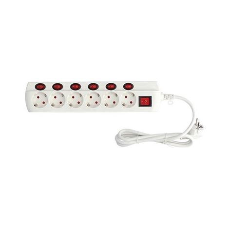 Base múltiple 6T con multi interruptor (3x1.5mm) 1,5M (1/5)