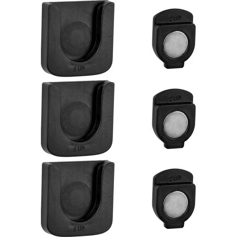 Lot de 10 supports muraux magnétiques pour télécommande, support mural pour rangement, support mural pour télécommande, Noir (1/3)