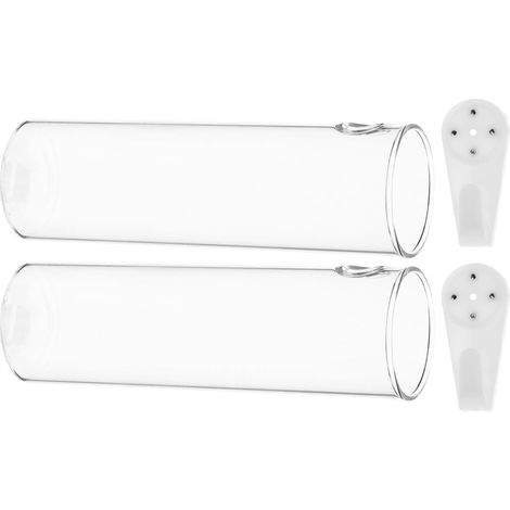 Ensemble de 2 vases muraux en verre transparent Mobestech, résistants et décoratifs, parfaits (1/5)