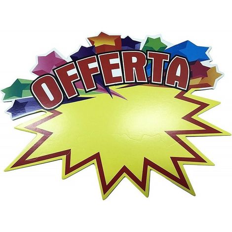 20 Cartoncini Pretagliati Espositore Segna Prezzo Per Saldi Offerte Con Scritta