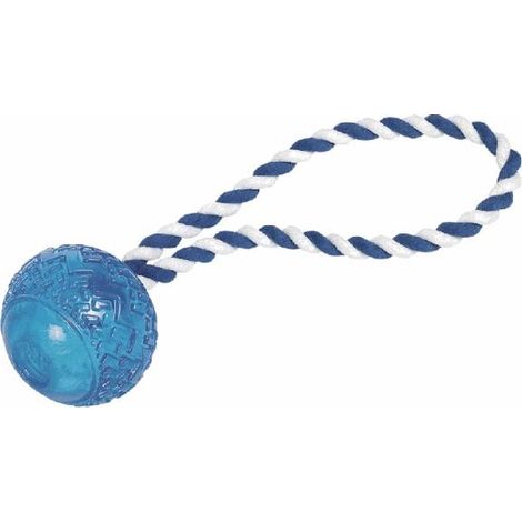 Nobby® Hunde TPR Ball mit Seil blau 26 cm