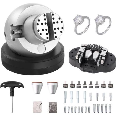 Étau de gravure rotatif 360° 12,7 cm avec 35 accessoires pour bijoux et incrustation de pierres précieuses, outil essentiel. (1/5)