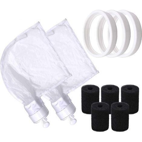 Sacs de Rechange en Nylon Ă Fermeture Eclair (pour Polaris 280 et 480 Seulement)+Pneus de Rechange en Caoutchouc Souple+Brosse en Mousse de Queue Robot pour Polaris (1/5)