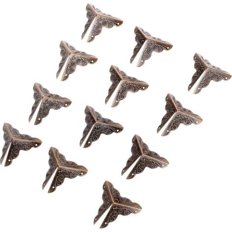 Protections d'angle métalliques, vintage, lot de 12 pièces (25 x (1/5)
