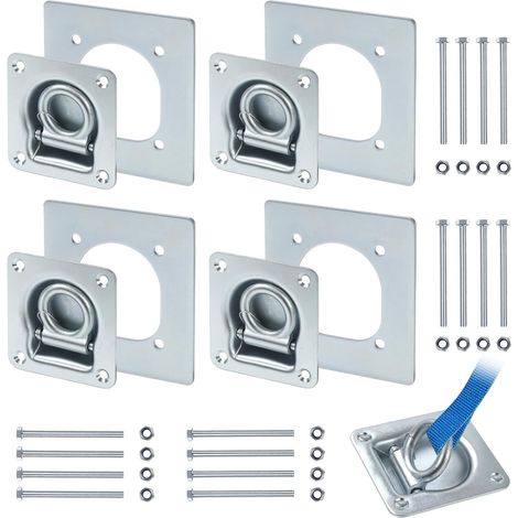 4x d'arrimage pour remorque avec plaques de renfort (1/5)
