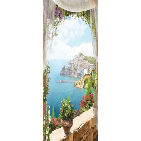 Papier peint autocollant - Papier peint mural - PVC - Repositionnable - Décoration murale - Support prêt à coller - Pour chambre, salon et couloir - 200 x 77 cm (1/5)