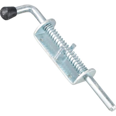 Cerradura de pestillo de resorte de 220 mm para puertas y portones, cerradura de acero galvanizado para puertas exteriores, pestillo de resorte ideal para puertas, estantes, patios y portones de garaj (1/5)