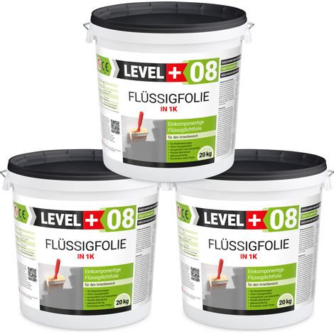 LEVEL+ Flüssigfolie Badabdichtung 1K Dichtfolie L+08 - 60KG