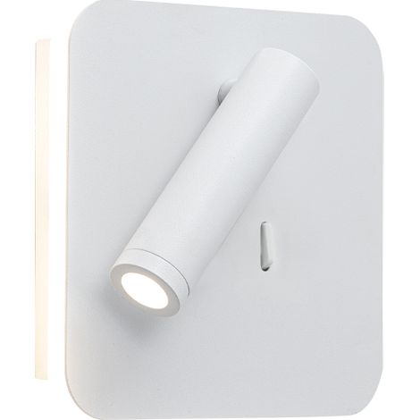 My Way - Applique Led 9W Orientable, Lumière 3000K, Finition Blanche, Design Moderne En Aluminium, Idéale Pour Lire - Groupe Rossini (1/5)