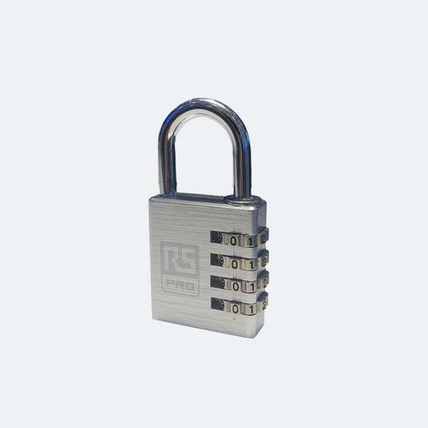 Cadenas à combinaison RS PRO en Aluminium, Ø anse 6mm ( Prix pour 1 ) (1/3)
