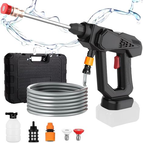 Akku-Hochdruckreiniger, tragbare Hochdruck-Wasserpistole, kompatibel mit Makita 18V Akku, kabellose Hochdruck-Spritzpistole, 30 bar, 5 m Schlauch (Akku nicht im Lieferumfang enthalten) (1/5)