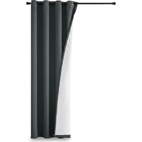 Tenda Termica Oscurante Isolante Bicolore Grigia 245x132cm (1/5)