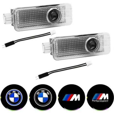 Projecteur de Porte - Lampe de Bienvenue LED HD - Compatible BMW Série 3 5 7 X3 X5 X6 X7 - Sans Perçage - 2 Pièces