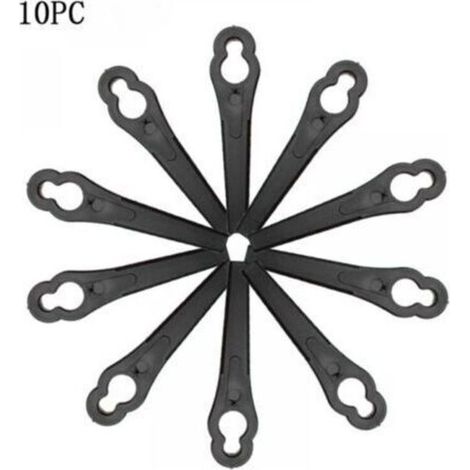 Lames de Rechange pour Coupe-Bordure, 10 Pcs Lames Coupe Bordure, Lame Tondeuse à Gazon Univers, Remplacement des Lames de d'Herbe..DEBUNS (1/5)