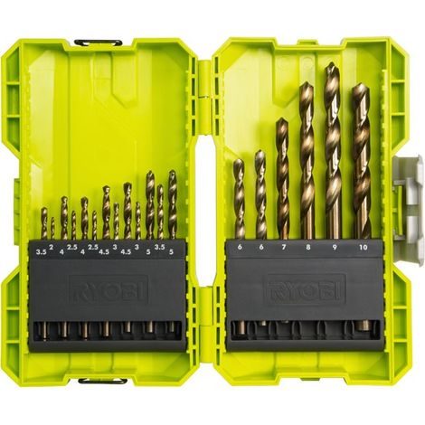 Ryobi RAK19HSS2 Kit 19 Punte HSS Trapano Avvitatore Per Metallo