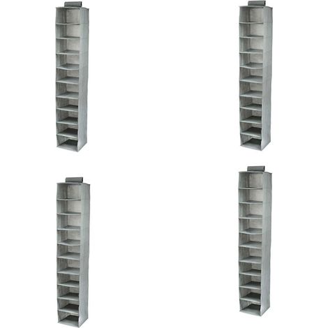 Porte-chapeaux à 10 étagères, organisateur suspendu pour ranger vos chapeaux dans votre armoire – protège vos casquettes et les conserve en excellent état (lot de 4) - JBMEDIA (1/4)