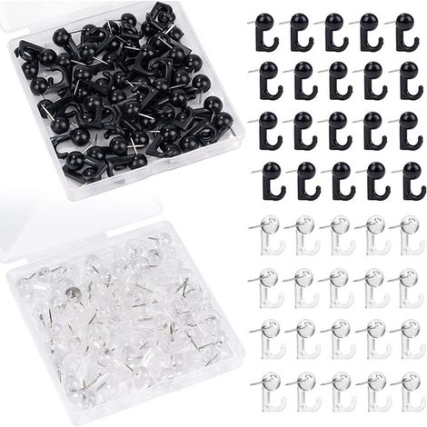 100 ganci a scatto in metallo per appendere quadri - AquaForge (1/5)