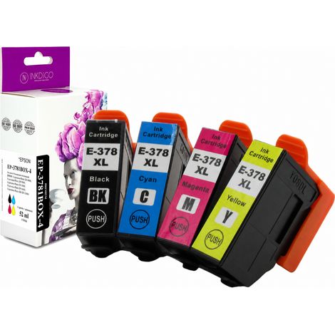 Inchiostro Inkdigo T3781-T3784 compatibile con la stampante Epson ExpressionPhotoHDXP-15000, certificato TÜV. (1/5)