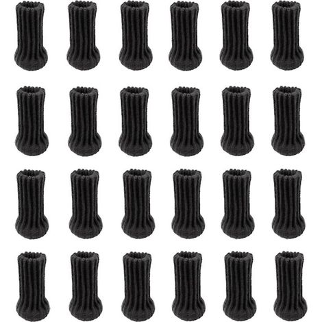 Lot de 24 chaussettes élastiques pour pieds de chaise, avec coussinets épais. (1/5)