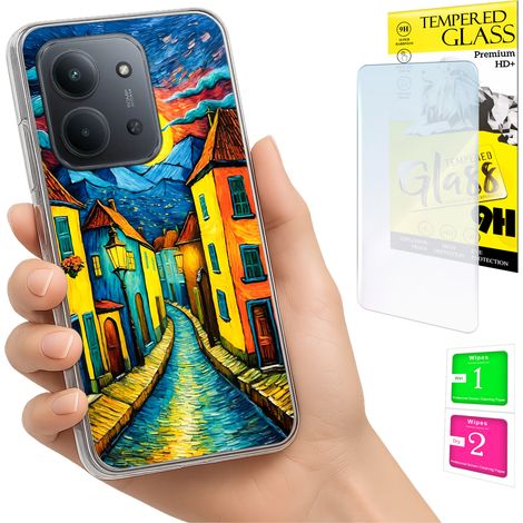 Custodia per Xiaomi Redmi 15C 5G 173mm / Poco C85 con retro in vetro temperato 9H. (1/5)
