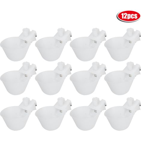 Gobelets suspendus automatiques pour oiseaux, 12 pièces, pour Cage à pigeons et cailles, équipements d'alimentation pour oiseaux (1/5)