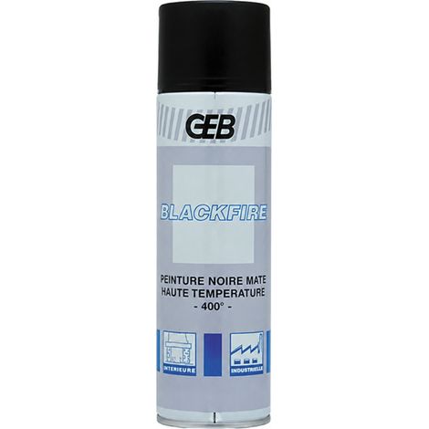 Blackfire: schwarze Farbe, Hochtemperatur-Spraydose 650/500 ml (1/2)