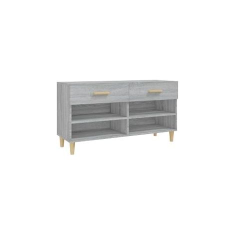 Meuble à chaussures Sonoma gris 102x35x55 Bois d'ingénierie (1/5)