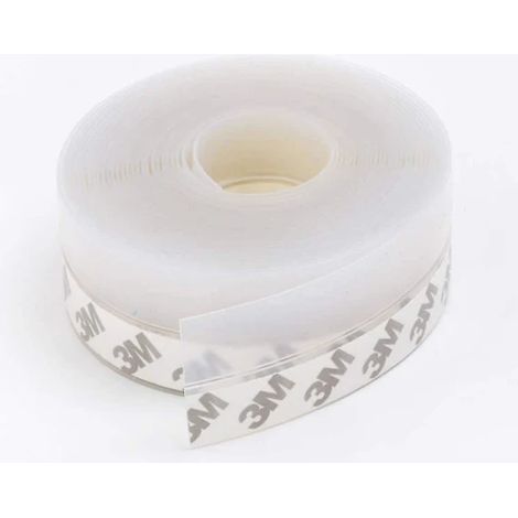 Guarnizione inferiore per porte, in silicone trasparente, impermeabile, antivento e antipolvere, 3M (1/3)