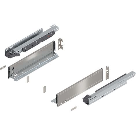 Blum Legrabox pure H M Schubladenschienen Set 1 Paar, 40kg 400mm Tip On Vollauszug, inox