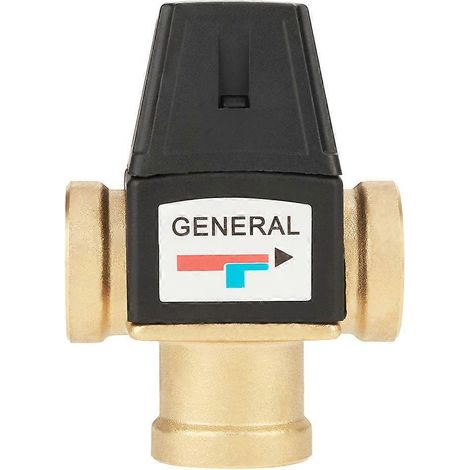 Robinet mélangeur thermostatique en laiton à filetage femelle DN20, 3 voies, pour chauffe-eau solaire (1/5)