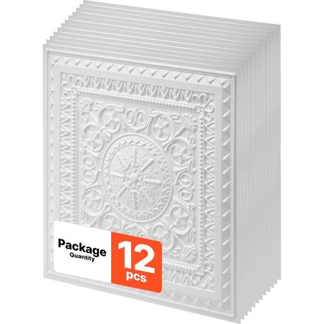 Revitalisez votre intérieur avec ces dalles de plafond PVC 60,5 x 60,5 cm, 12 pièces, style moderne (1/5)