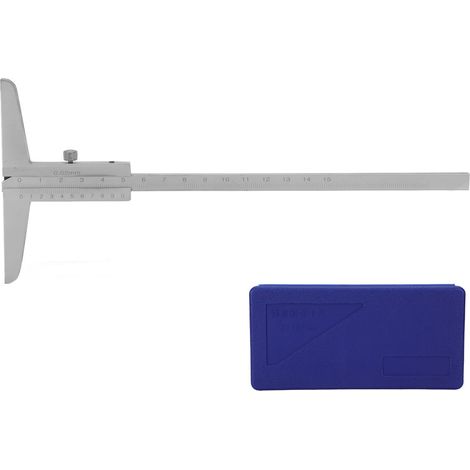 Jauge de profondeur 0‑150 mm, précision 0,02 mm, outil de mesure en acier inoxydable pour travaux de précision (1/5)