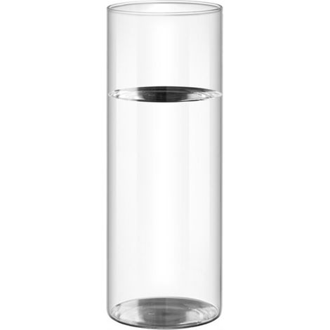Vase à fleurs en verre transparent moderne,-18cm de haut