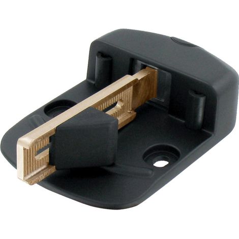 Tirard – Butoir de portail automatique – Sabot polyamide – Semelle composite – Longueur 20 mm – Hauteur 40 mm – Finition noire - QA592501
