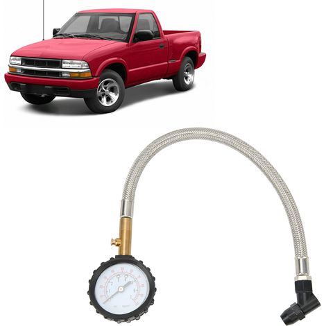 Manomètre de pression des pneus automobiles, instrument de mesure de la pression des véhicules, manomètre de pression des pneus à tube en acier inoxydable, mécanique (lot de 2) (1/5)
