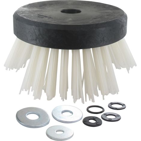 Tête Plastique Brosse Avec Fils Nylon Injectés, Diamètre 140mm, Pour Débroussailleuses à Dos. Modèle Universel (alésage 20 Et 25