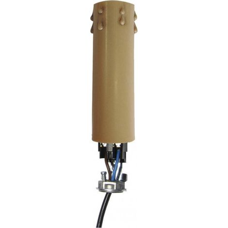 Vela equipada E14 TIBELEC, plástico, beige 60 W Centrale Brico