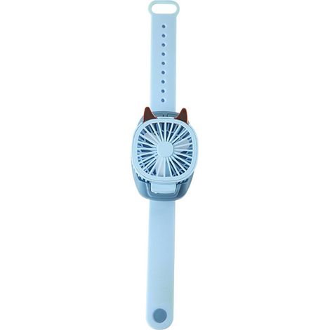 1 Ventilateur de poignet, rechargeable USB, 3 vitesses, lumière LED, conception détachable, pour bureau et voyage (1/5)