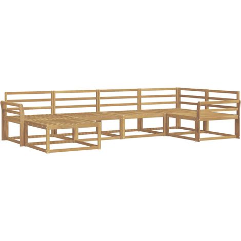 Set di divani da esterno 6 pcs Bianco 329 x 170,5 x 73 cm vidaXL