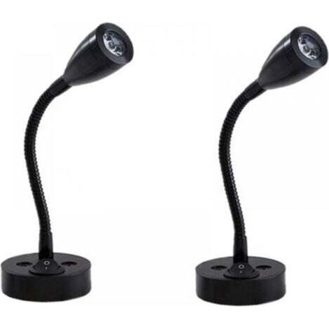 2 Pièces Lampes de Lecture Spot LED 12V Interrupteur réglable Lampe de Chevet Murale lumière intérieure Camping-Car 6000K Blanche pour Camping-Car (1/4)