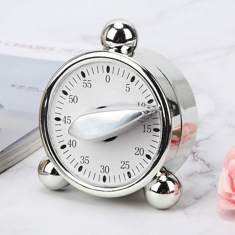 Temporizador de cocina mecánico cilíndrico vintage para cocina, salón de belleza o alarma. (1/3)