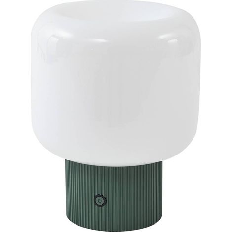 LED Table Lampdimmable 'Katrin Palme' made of Glass for Living Room & Dining Room