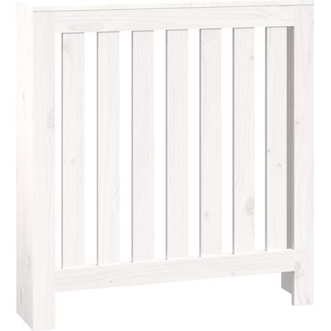 Radiator Cover White 79.5x19x84 cm Solid Wood Pine vidaXL