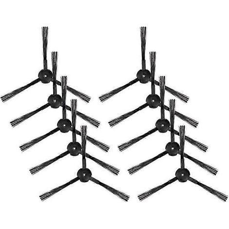 Lot de 10 brosses latérales universelles pour aspirateurs robots modèles V3, V3S, A4, A4S Pro, V5 et V5S Pro - Pièces détachées compatibles